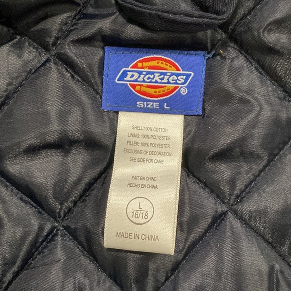 Vintage Dickies Patch Industrial Jacket Large, Navy Blue - Picture 4 of 6